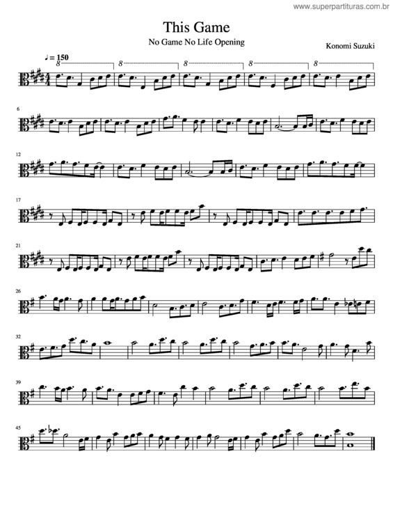 Partitura da música This Game Viola