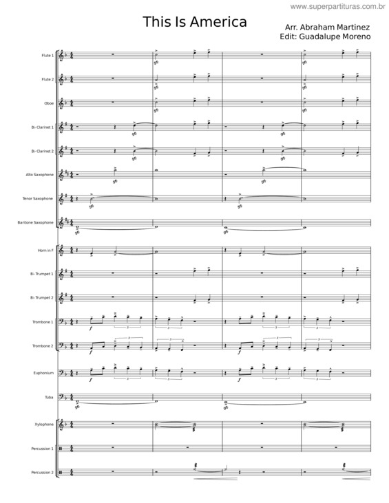 Partitura da música This Is America