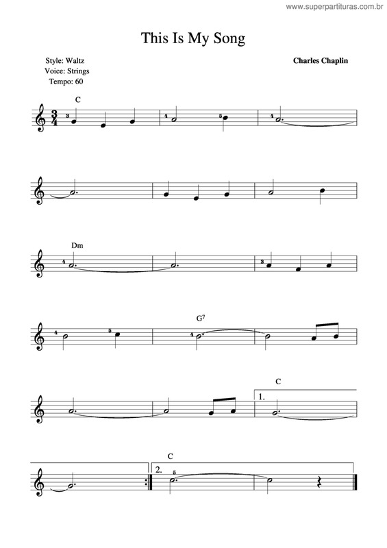 Partitura da música This Is My Song v.6