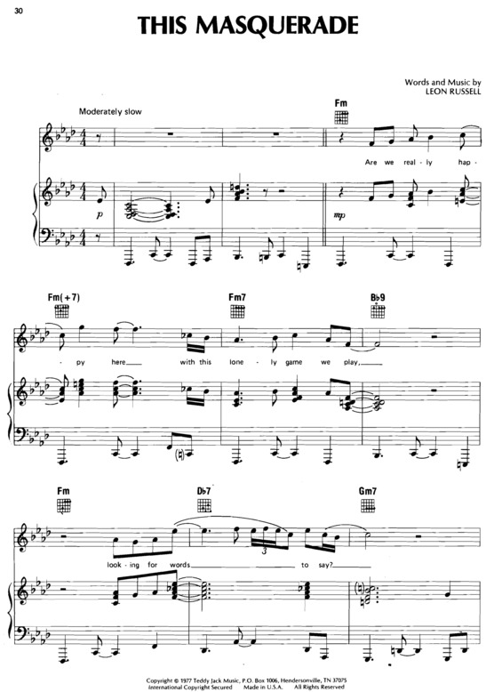 Partitura da música This Masquerade v.13