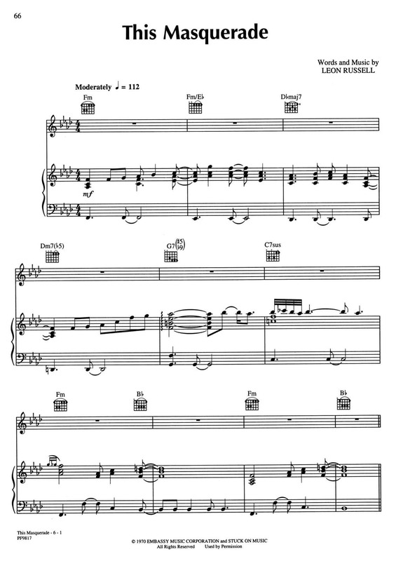 Partitura da música This Masquerade v.16