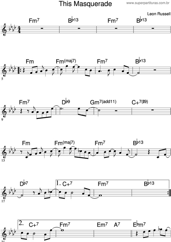 Partitura da música This Masquerade v.17