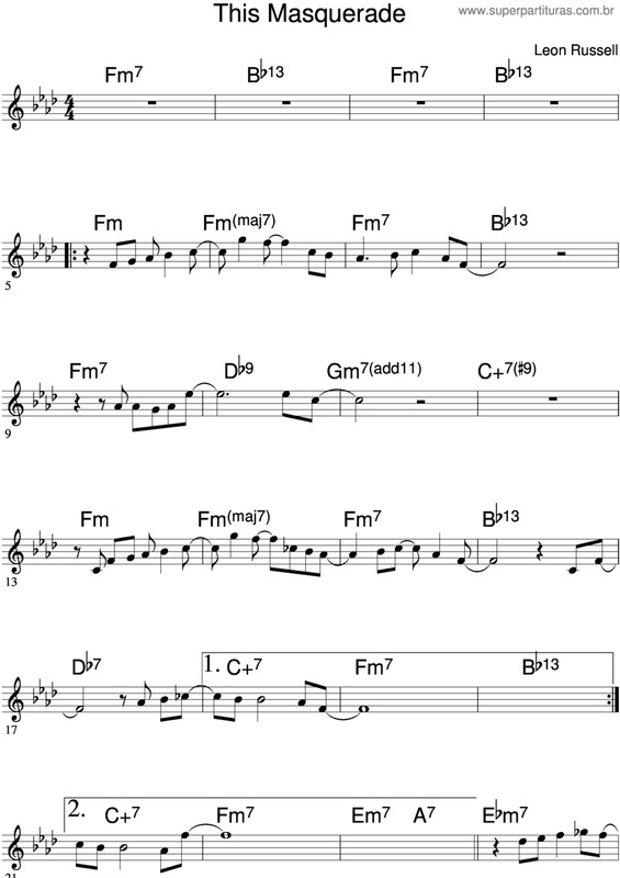 Partitura da música This Masquerade v.17