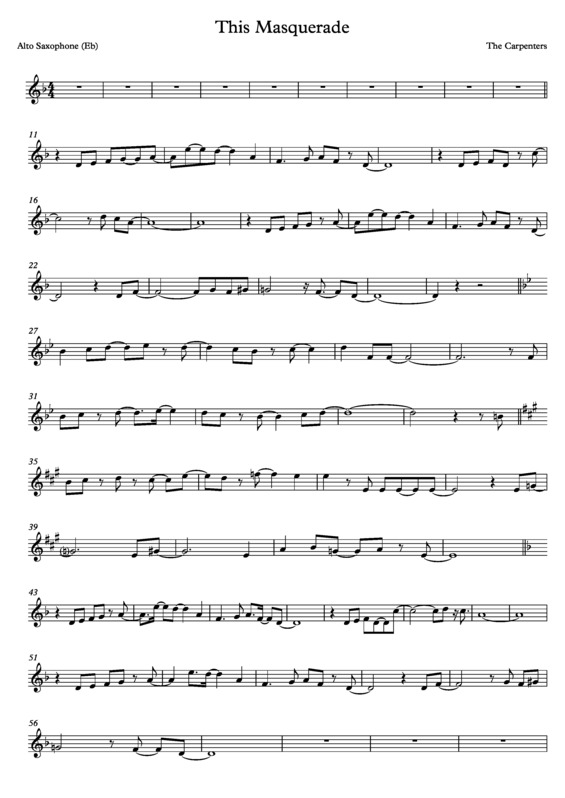Partitura da música This Masquerade v.3