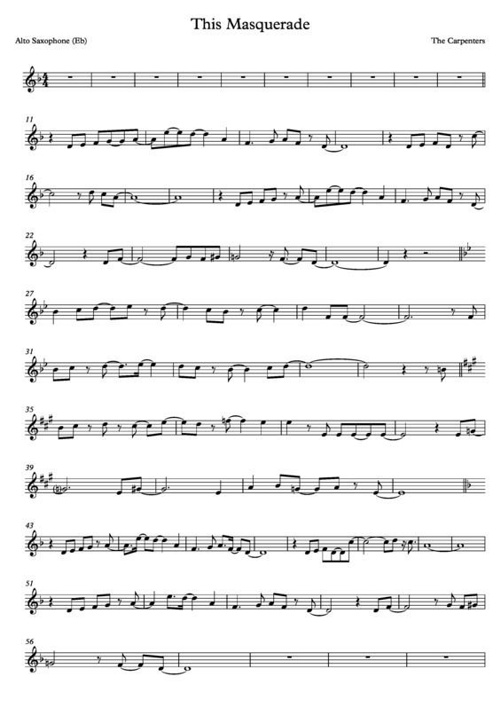 Partitura da música This Masquerade v.3