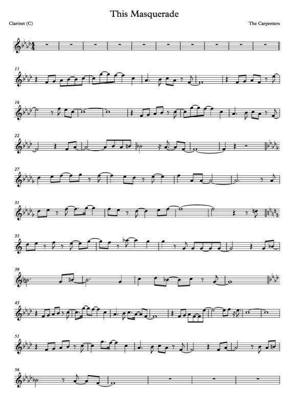 Partitura da música This Masquerade v.5