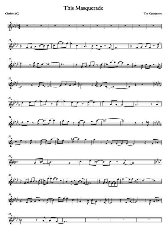 Partitura da música This Masquerade v.5