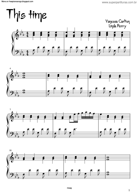 Partitura da música This Time v.2