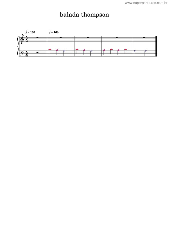 Partitura da música Thompson 2 Balada – Shyruki