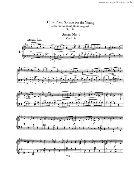 Partitura da música Three Piano Sonatas for the young