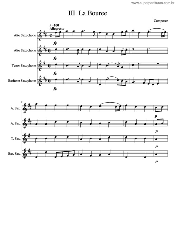 Partitura da música Three Renaissance Dances