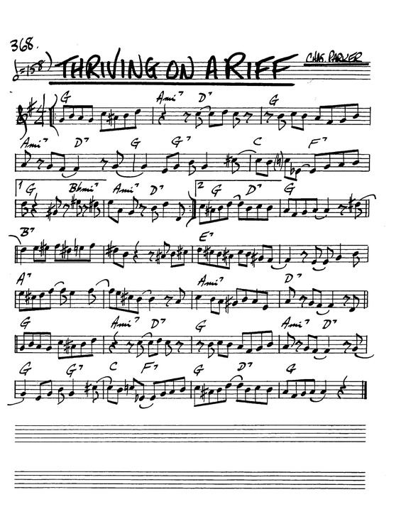 Partitura da música Thriving On A Riff