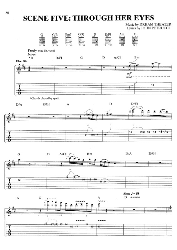 Partitura da música Through Her Eyes