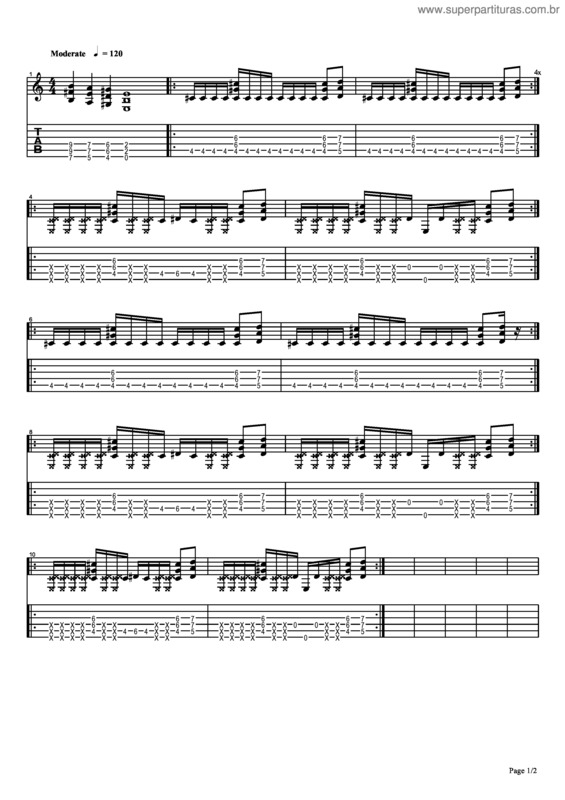 Partitura da música Thunder light - TL instrumental