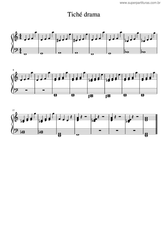 Partitura da música Tiché Drama