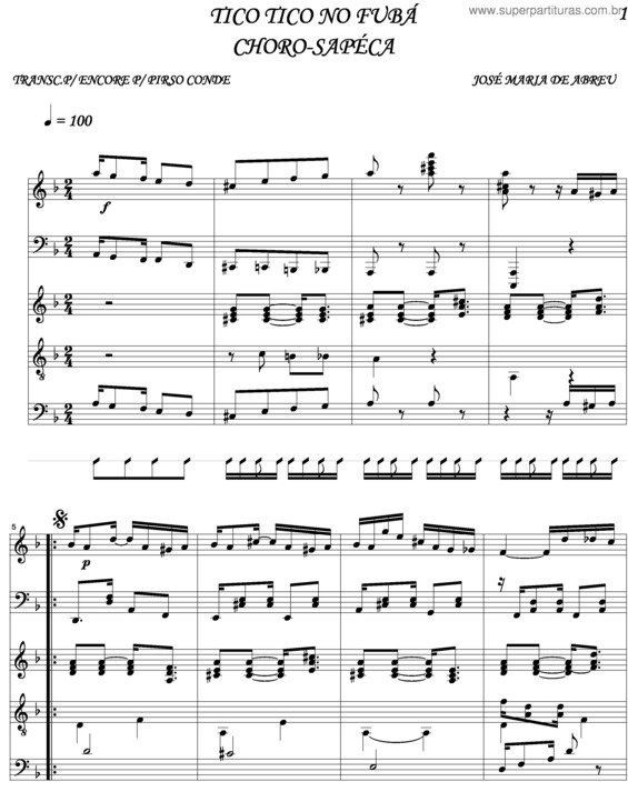 Partitura da música Tico Tico No Fubá v.10