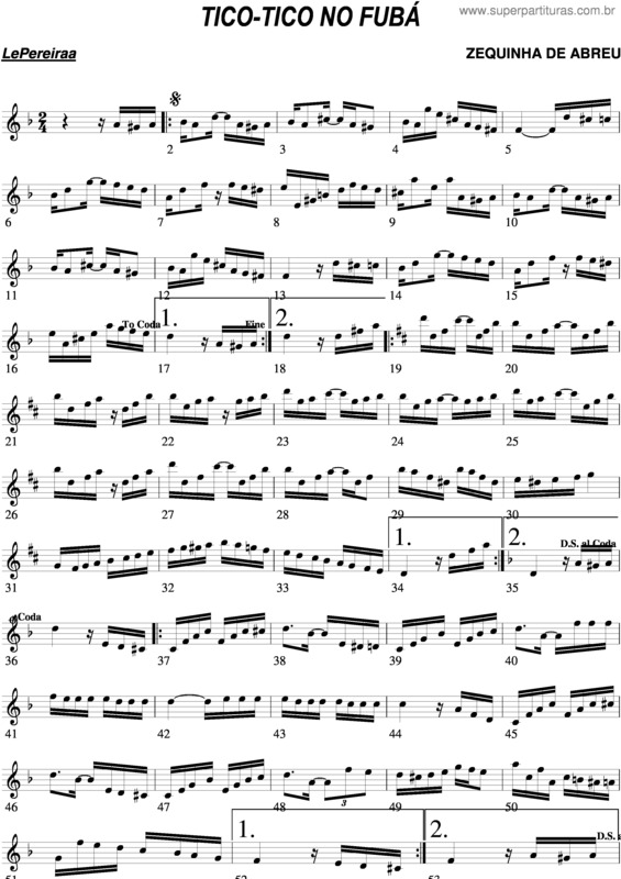 Partitura da música Tico Tico No Fubá v.16