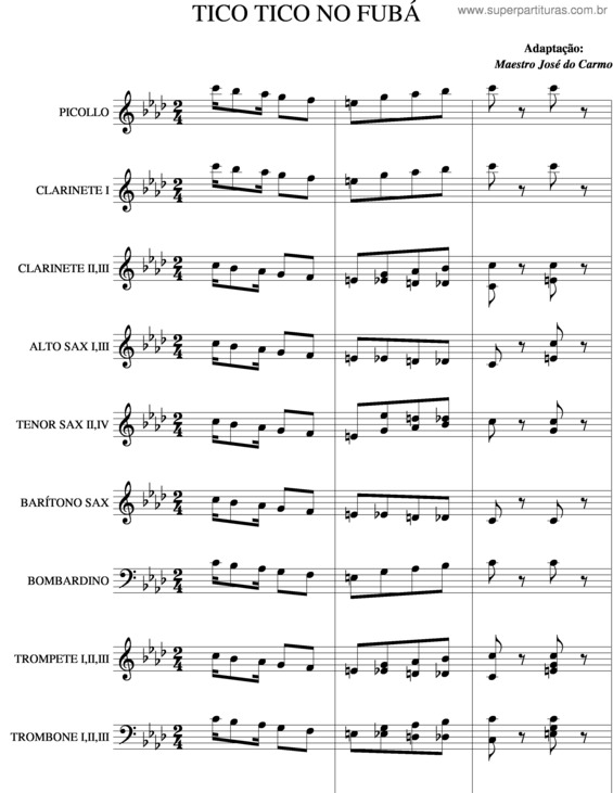 Partitura da música Tico Tico No Fubá v.17