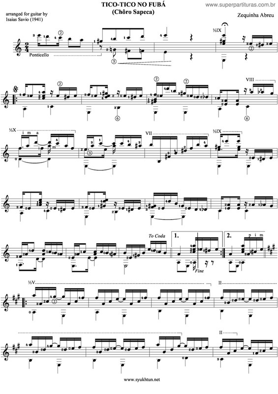 Partitura da música Tico Tico no Fubá v.20