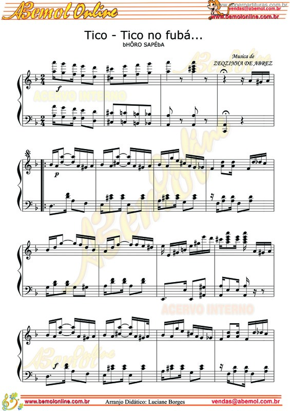 Partitura da música Tico-Tico No Fubá v.24