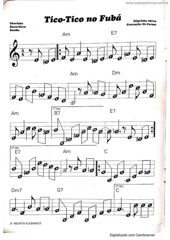 Partitura da música Tico-Tico No Fubá v.25