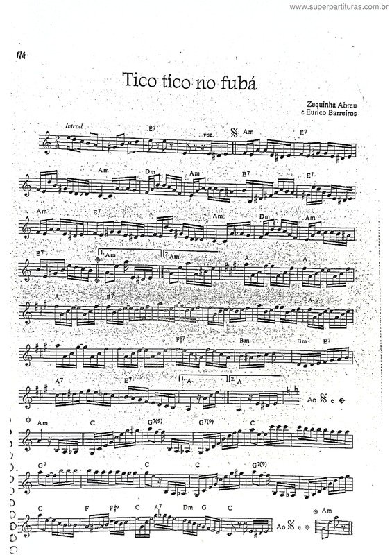 Partitura da música Tico Tico No Fubá v.26