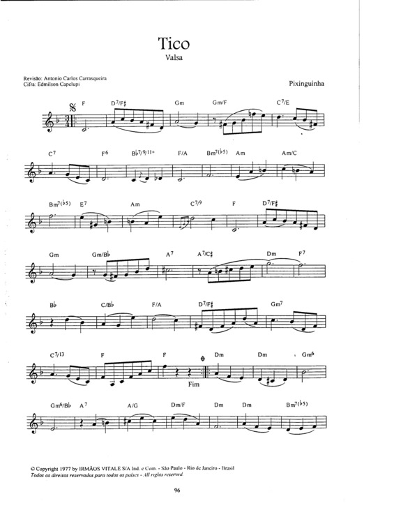 Partitura da música Tico v.7