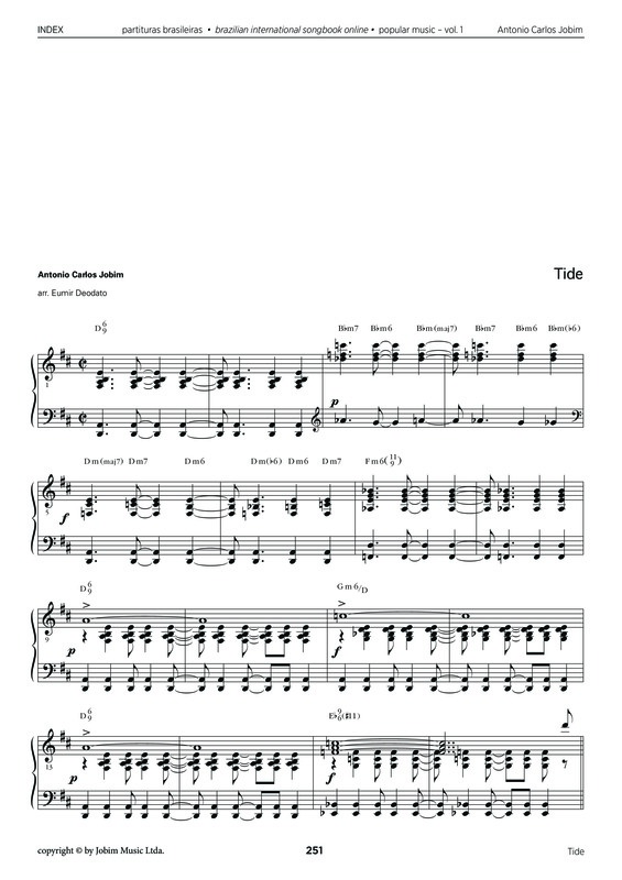 Partitura da música Tide