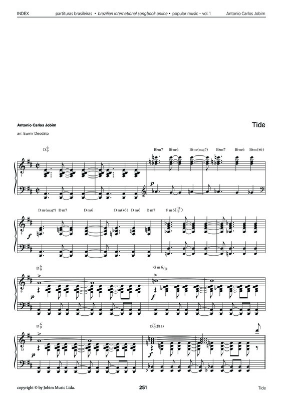 Partitura da música Tide