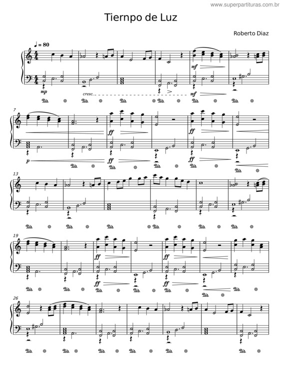 Partitura da música Tiempo De Luz