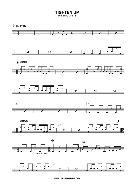 Partitura da música Tighten Up