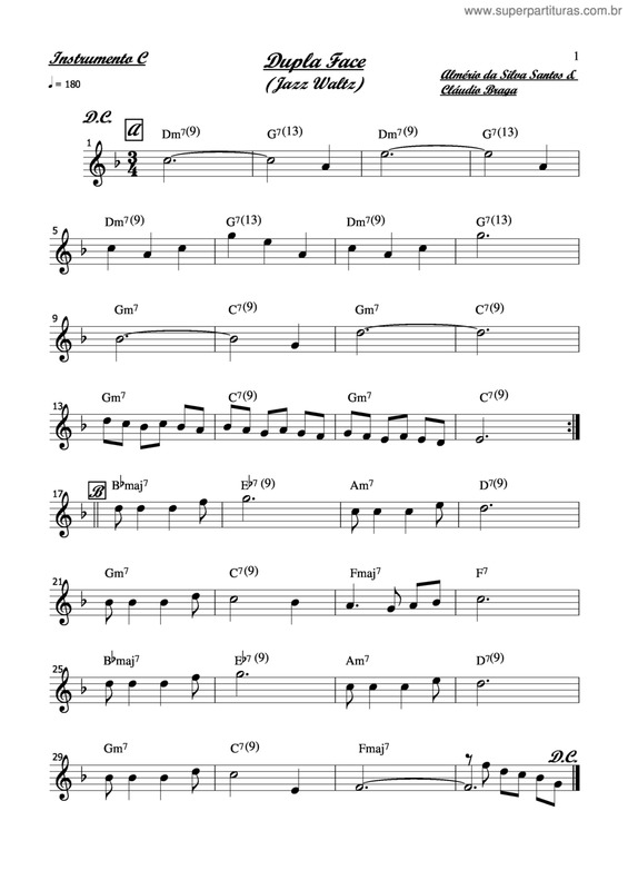 Partitura da música Tijuca Blues v.3