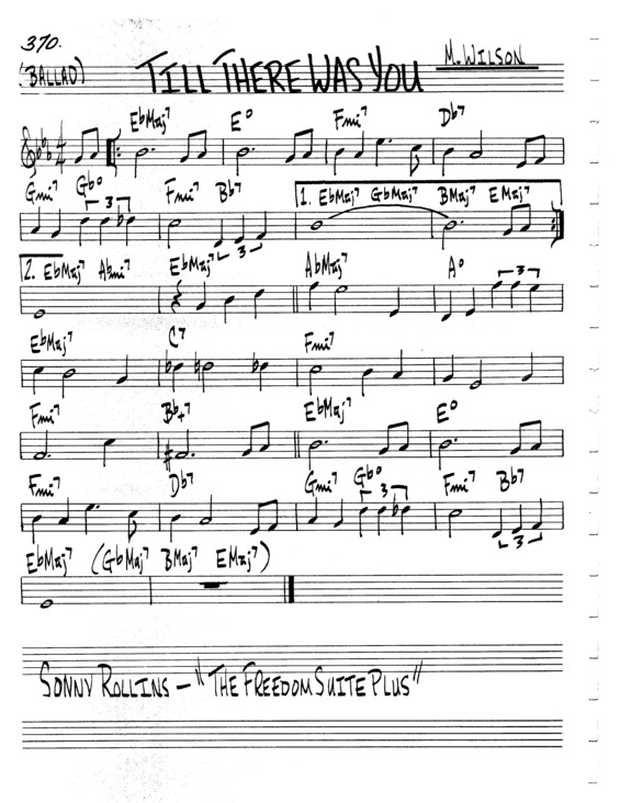 Partitura da música Till There Was You v.5