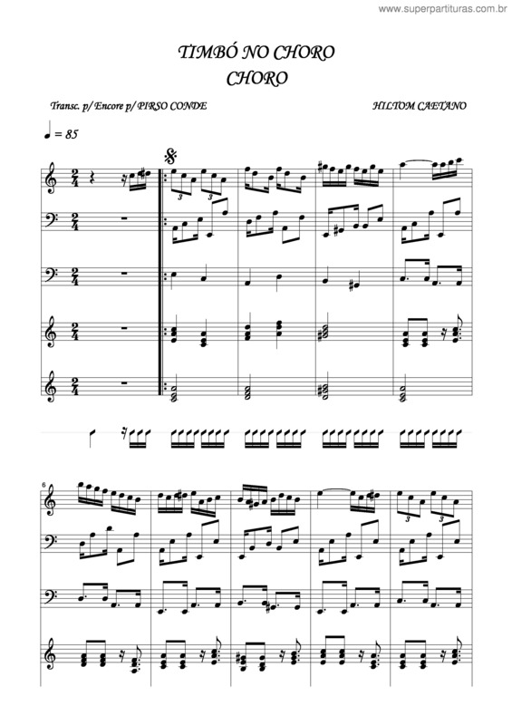 Partitura da música Timbo No Choro v.3