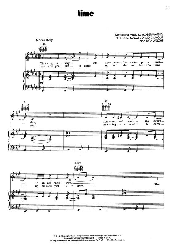 Partitura da música Time v.5