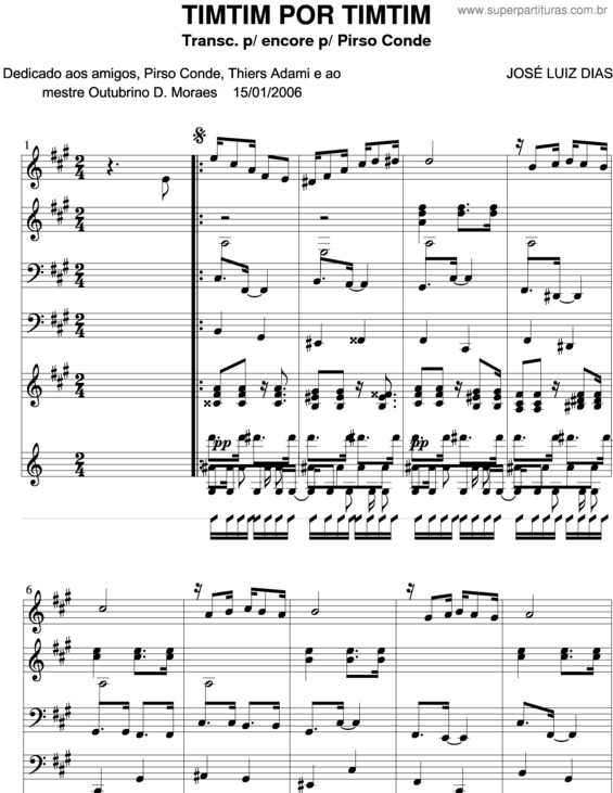 Partitura da música Timtim Por Timtim v.2