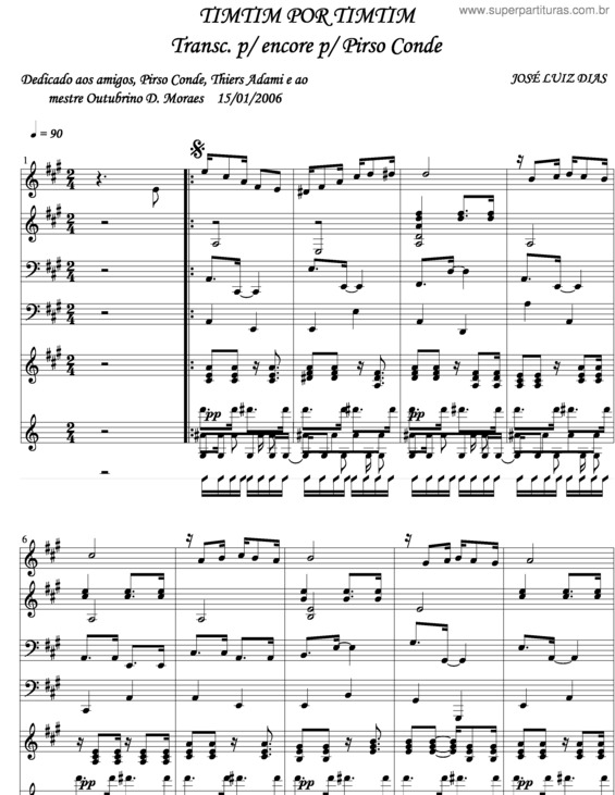 Partitura da música Timtim Por Timtim v.3