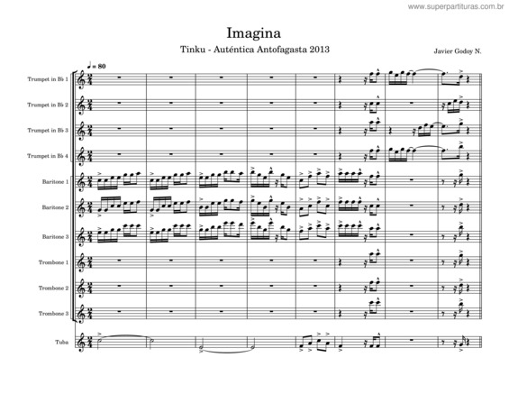 Partitura da música Tinku – 2013 – Auténtica – Imagina