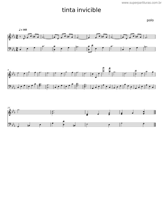 Partitura da música Tinta Invicible – Polo
