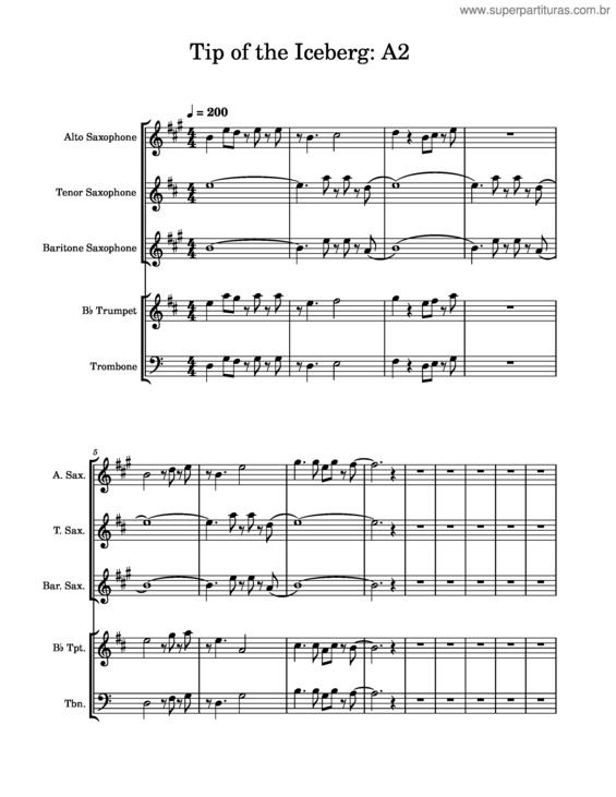 Partitura da música Tip Of The Iceberg  2