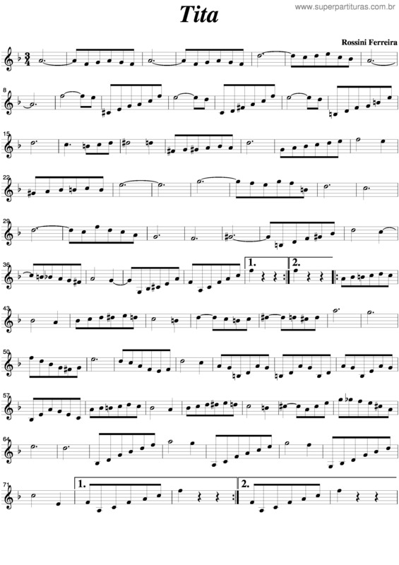 Partitura da música Tita