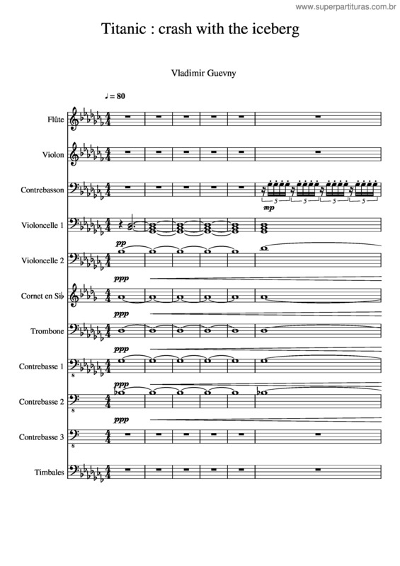 Partitura da música Titanic Crash With The Iceberg V2