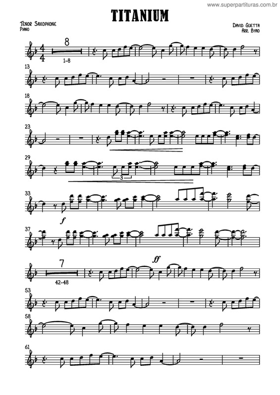 Partitura da música Titanium v.7