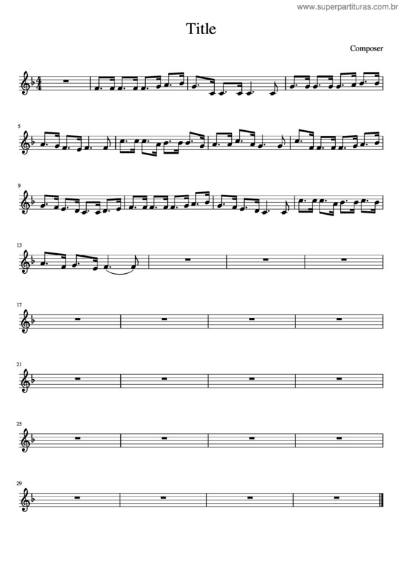 Partitura da música Title