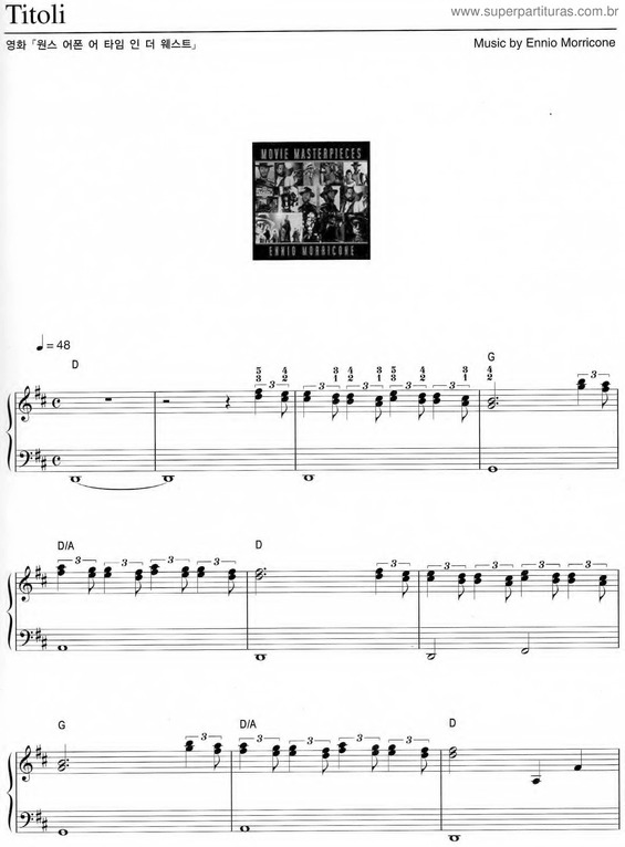 Partitura da música Titoli