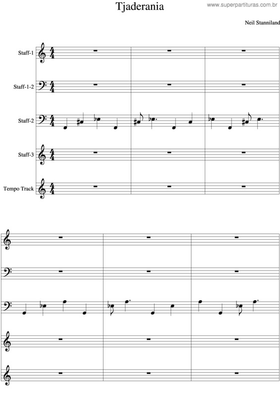 Partitura da música Tjaderania