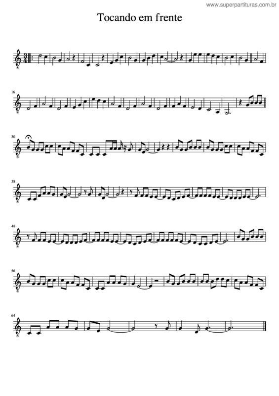 Partitura da música Tocando_Em_Frente Com Solo