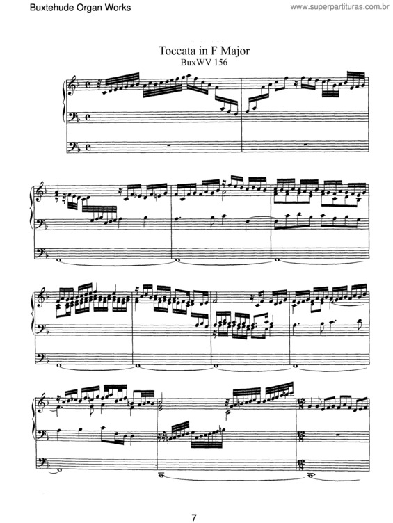 Partitura da música Toccata in F major v.2