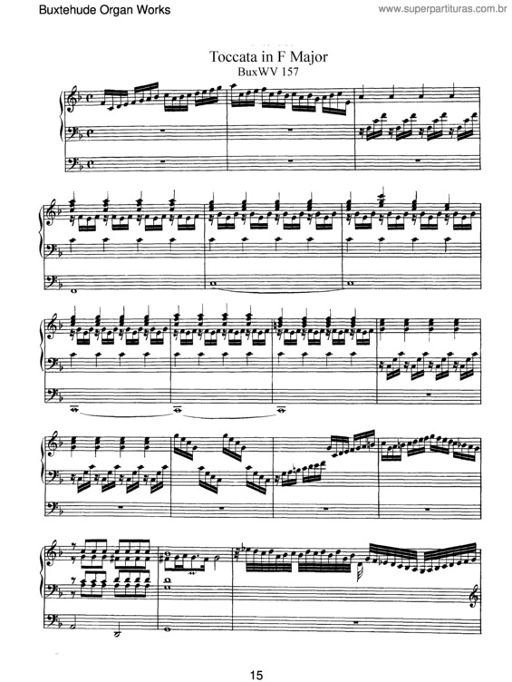 Partitura da música Toccata in F major
