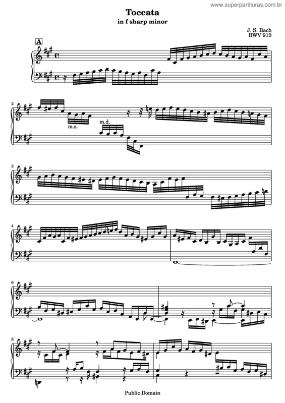 Partitura da música Toccata No. 1 v.2